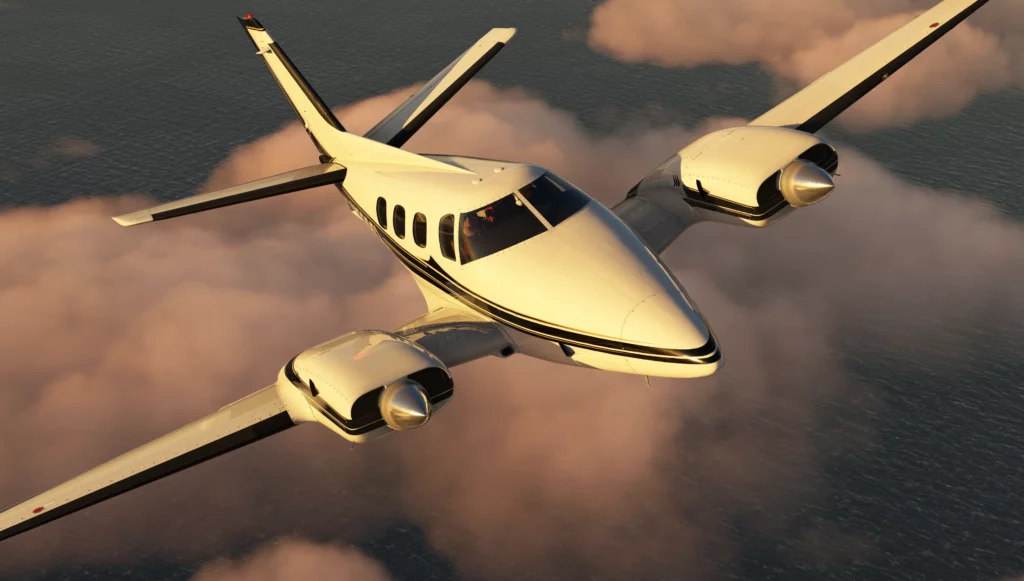 Beechcraft Duke MSFS in Flight