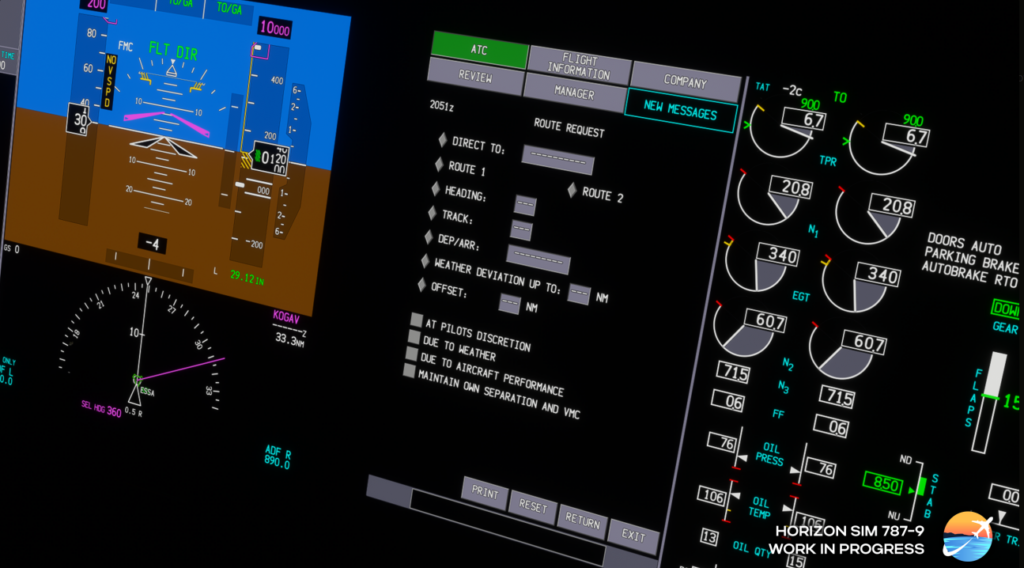 B787 Horizon Simulations