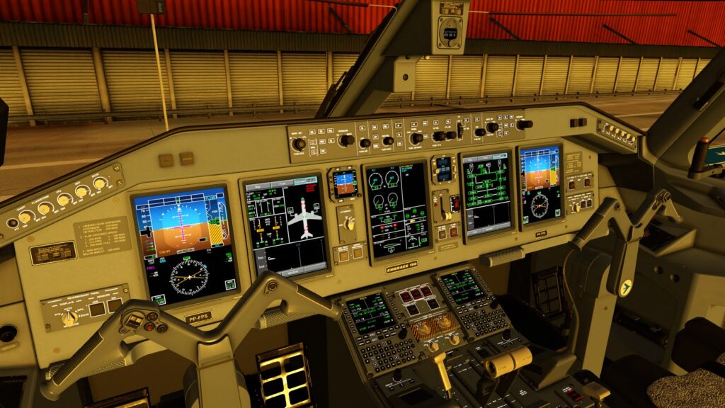 Embraer E190 Flight Procedures Simulation X-Plane 12 cockpit