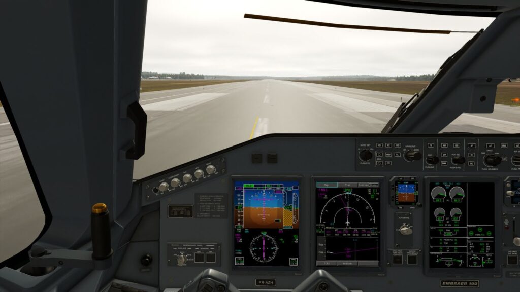 Embraer E190 Flight Procedures Simulation X-Plane 12 cockpit